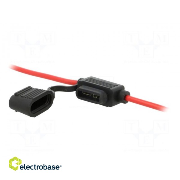 Fuse holder | 19mm | 30A | on cable | Leads: lead x2 | ways: 1 | -40÷125°C image 1