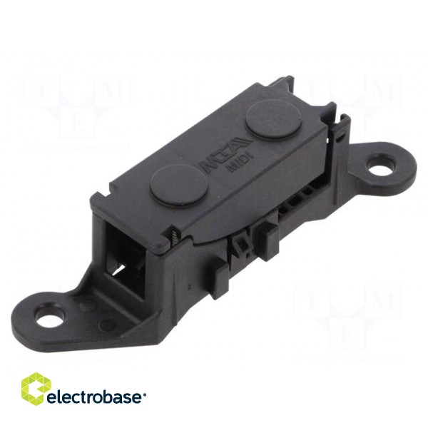 Fuse holder with cover | 40mm | screw,push-in | Leads: M5 screws image 2