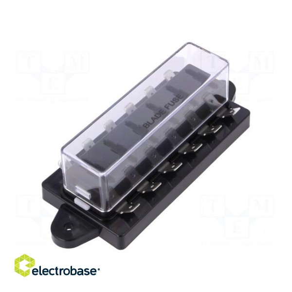 Fuse acces: fuse boxes | fuse: 19mm | 30A | screw | Body: black | UL94V-0 фото 1