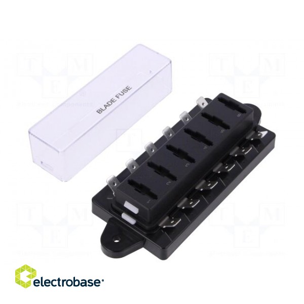 Fuse acces: fuse boxes | fuse: 19mm | 30A | screw | Body: black | UL94V-0 фото 2