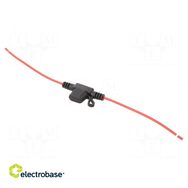 Fuse holder | 11mm | 10A | Leads: cables | -40÷85°C | 58V image 1