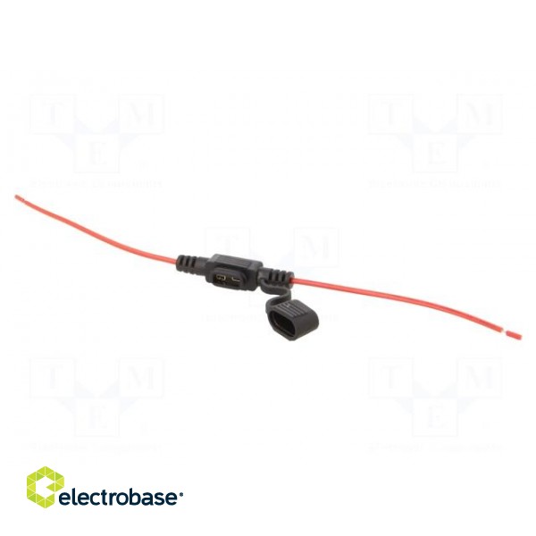 Fuse holder | 11mm | 10A | Leads: cables | -40÷85°C | 58V image 2