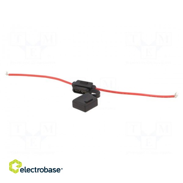Fuse holder | 19mm | 10A | Leads: cables | -40÷85°C | 58V image 2
