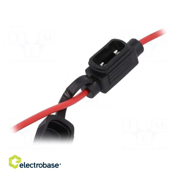 Fuse holder | 11mm | 10A | Leads: cables | 58V