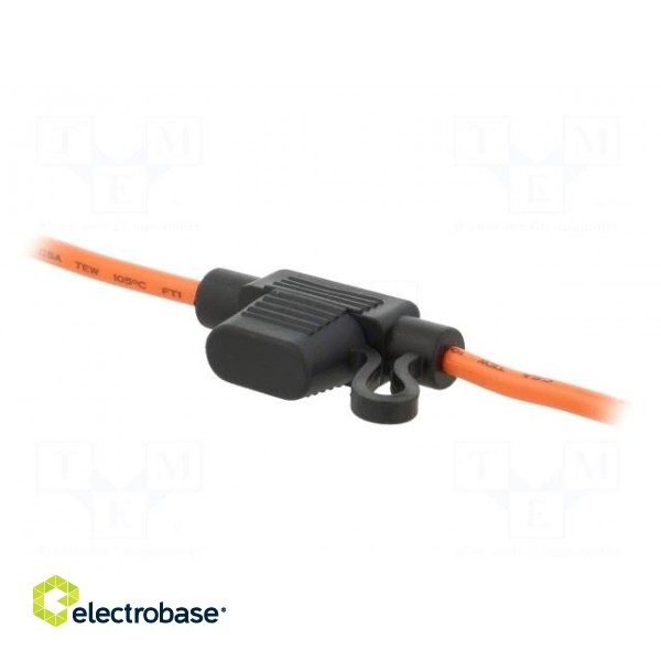 Fuse holder | 11.1mm | 30A | on cable | Leads: lead x2 | ways: 1 | UL94V-2 image 2