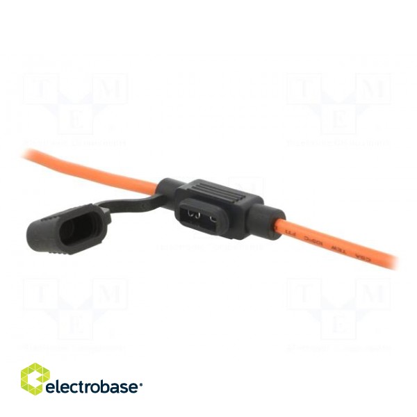Fuse acces: fuse holder | fuse: 11,1mm | 30A | on cable | Body: black image 1
