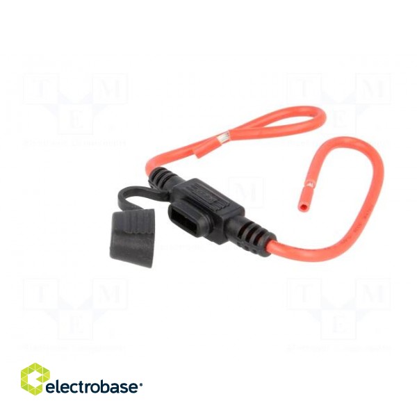 Fuse acces: fuse holder | fuse: 11,9mm | 30A | on cable | Leads: cables image 3