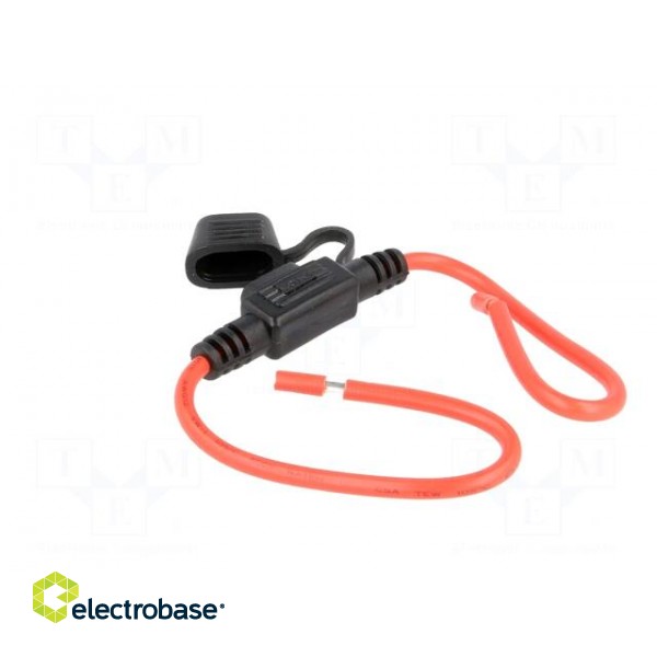 Fuse holder | 11.9mm | 30A | on cable | Leads: cables | Contacts: brass image 5