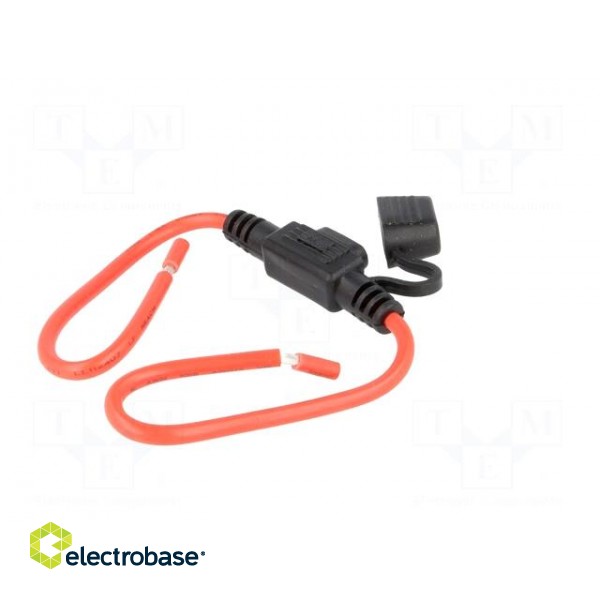 Fuse holder | 11.9mm | 30A | on cable | Leads: cables | Contacts: brass image 7