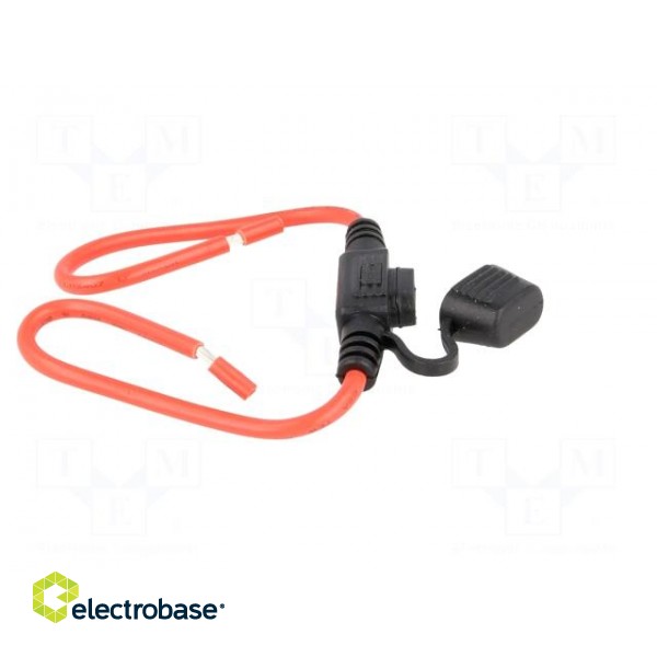 Fuse holder | 11.9mm | 30A | on cable | Leads: cables | Contacts: brass image 8