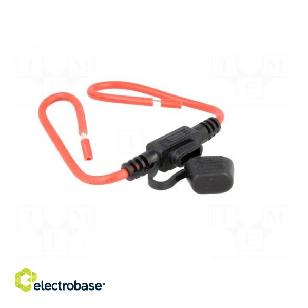 Fuse holder | 11.9mm | 30A | on cable | Leads: cables | Contacts: brass image 9