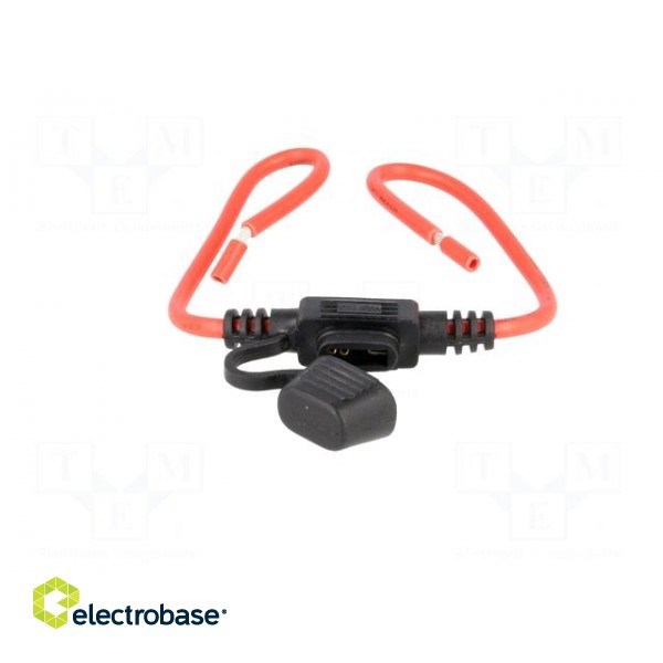 Fuse holder | 11.9mm | 30A | on cable | Leads: cables | Contacts: brass image 10
