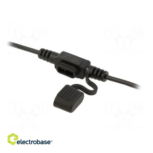 Fuse holder | 11mm | 20A | Leads: cables | -40÷85°C | 58V