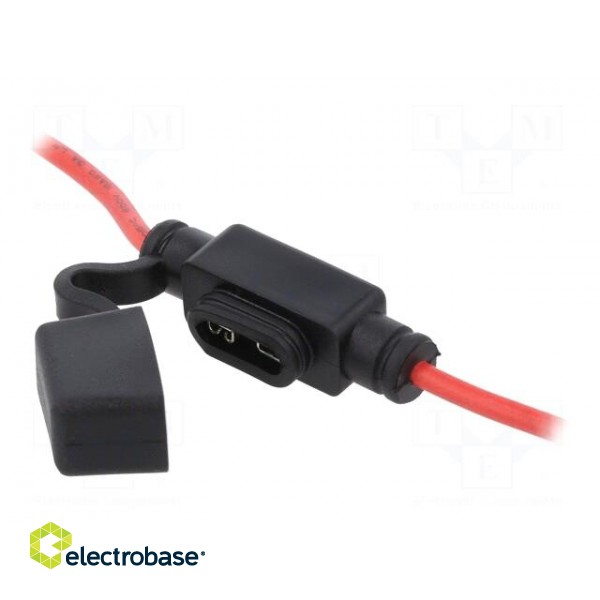 Fuse holder | 11mm | 15A | Leads: cables | -40÷85°C | 58V image 2