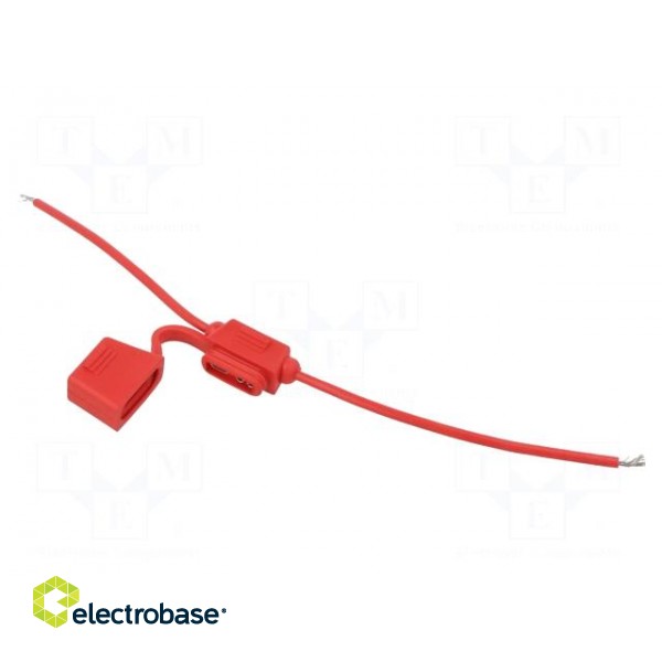 Fuse holder | 19mm | 15A | Leads: cables | -40÷85°C | 58V фото 1