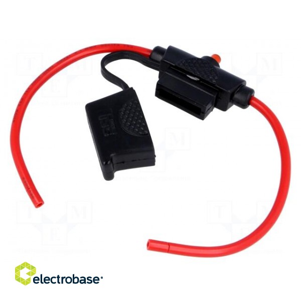 Fuse acces: fuse holder | fuse: 19mm | 30A | on cable | Leads: cables image 2