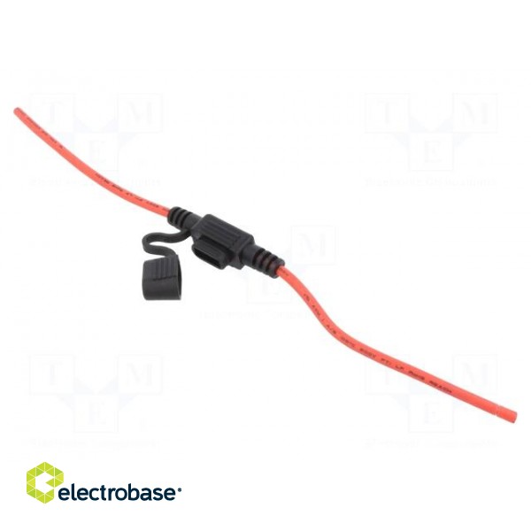 Fuse holder | 11mm | 30A | Leads: cables | -40÷85°C | 58V фото 1