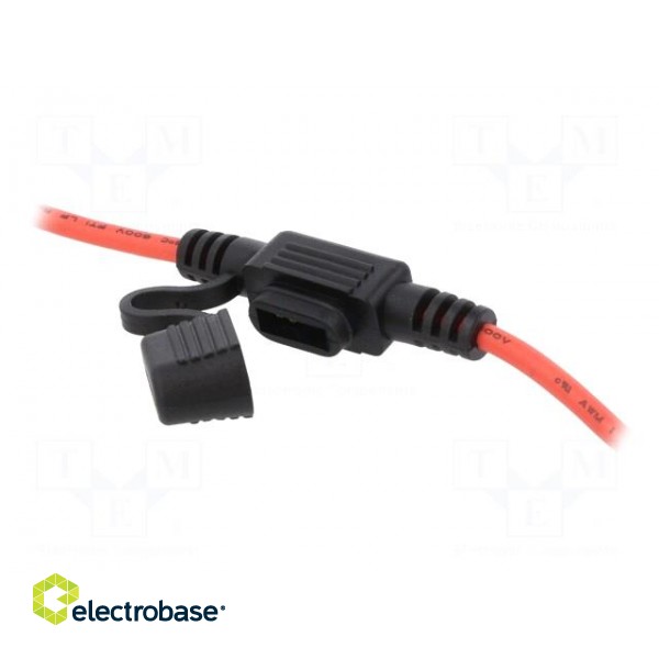 Fuse holder | 11mm | 30A | Leads: cables | -40÷85°C | 58V image 2