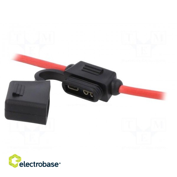 Fuse holder | 19mm | 30A | Leads: cables | -40÷85°C | 58V paveikslėlis 2