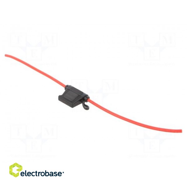 Fuse holder | 30A | on cable | Leads: cables | Contacts: brass | Mat: PVC фото 1