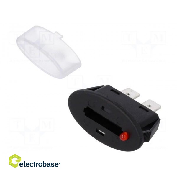 Fuse holder | 30A | SNAP-IN | Leads: connectors 6,4mm | -20÷85°C | 24V image 2