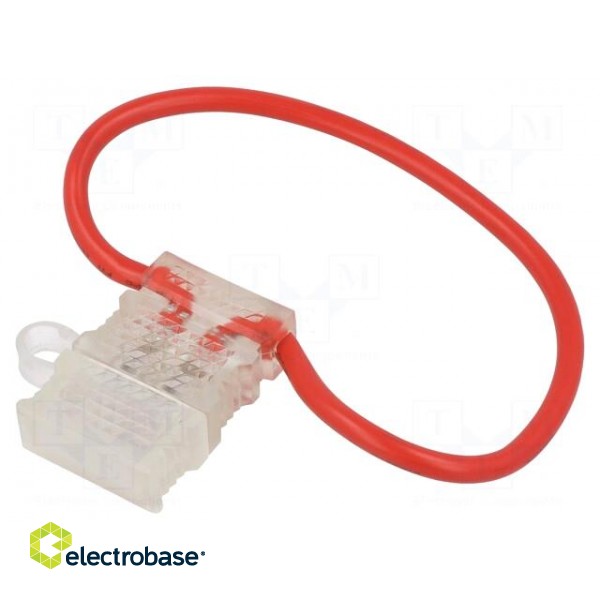 Fuse holder | 19mm | 40A | Leads: cables | 58V фото 1
