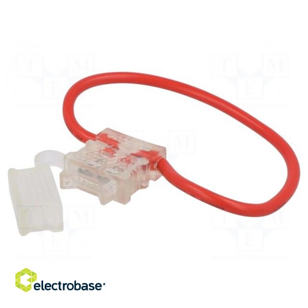 Fuse holder | 19mm | 40A | Leads: cables | 58V image 2