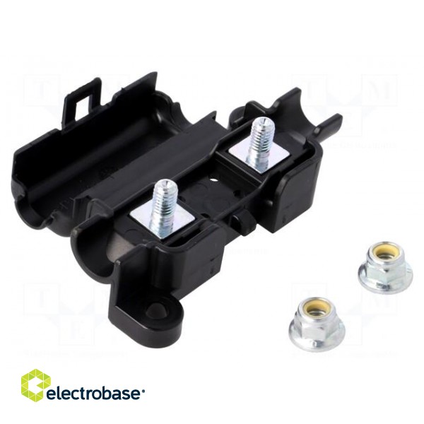 Fuse acces: fuse holder | fuse: 40mm | 125A | screw,push-in | UL94V-2 paveikslėlis 1