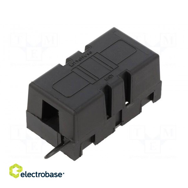 Fuse holder | 40mm | 200A | screw type | Leads: screw M5 | black | 32VDC image 1