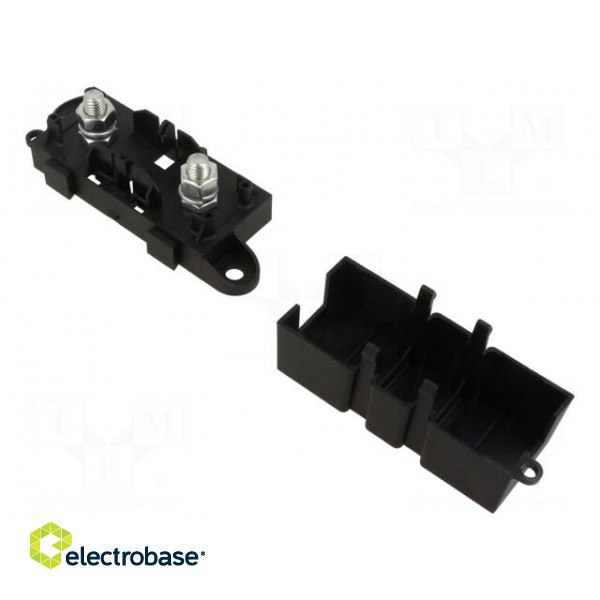Fuse holder | 500A | M8 screw | Leads: solder lugs M8 | UL94V-2 | 70V image 2
