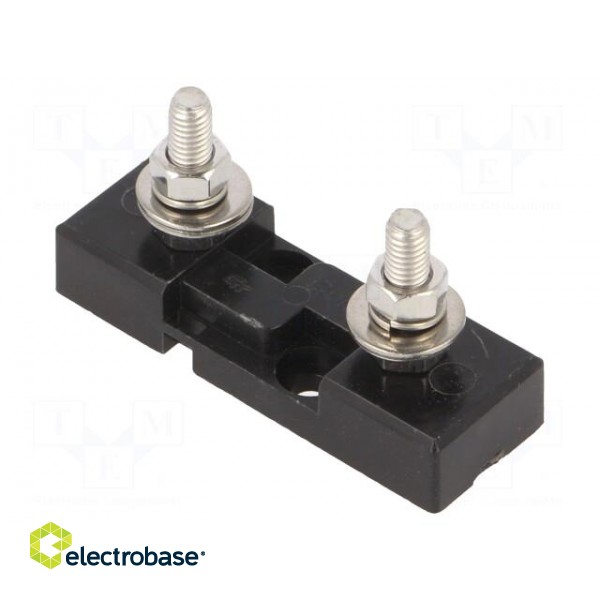 Fuse holder with cover | 42x12x8.2mm | 300A | Leads: M5 screws | 32V