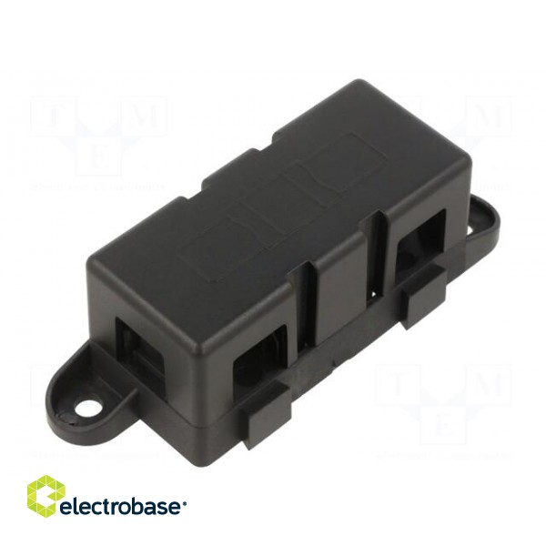 Fuse holder with cover | 500A | screw | Leads: M8 screws | 32V image 1