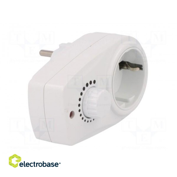 Plug socket strip: supply | 16A | white | 230VAC | Sockets: 1 фото 8