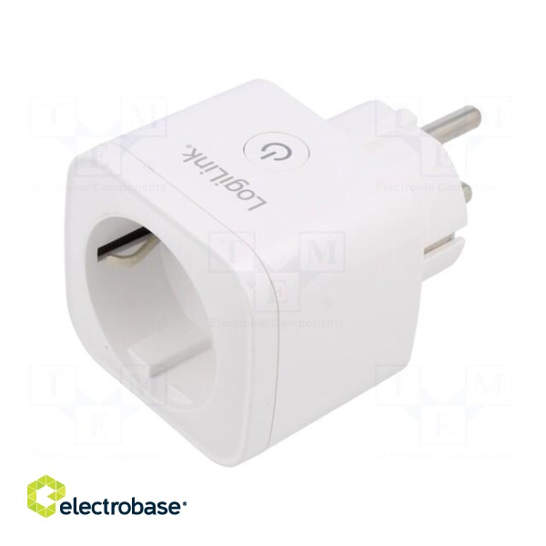 Plug socket strip: protective | Sockets: 1 | 230VAC | 16A | white | IP20 image 1