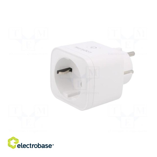 Plug socket strip: protective | Sockets: 1 | 230VAC | 16A | white | IP20 image 2