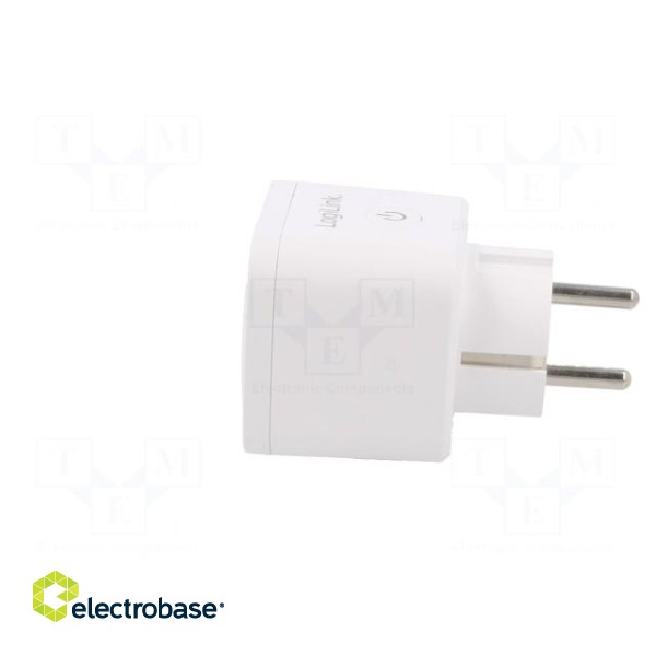 Plug socket strip: protective | Sockets: 1 | 230VAC | 16A | white | IP20 image 3
