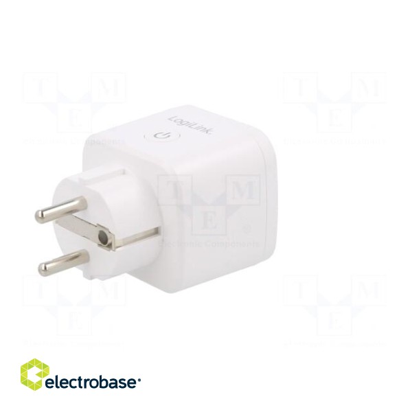 Plug socket strip: protective | Sockets: 1 | 230VAC | 16A | white | IP20 image 6