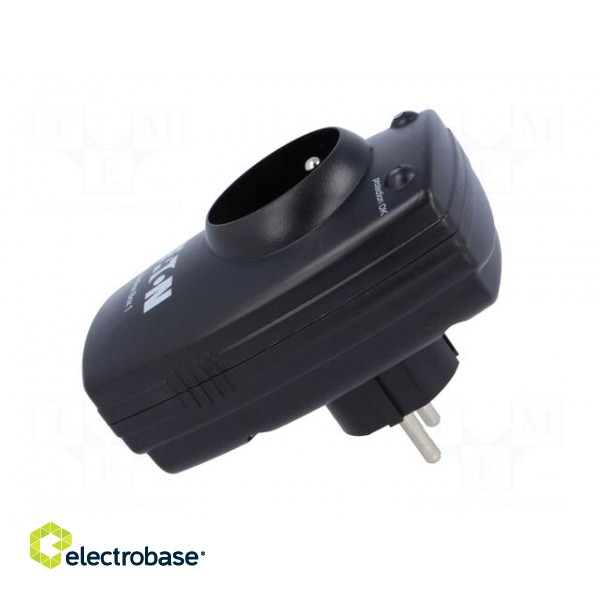 Plug socket strip: protective | Sockets: 1 | 250VAC | 16A | black | IP20 image 3
