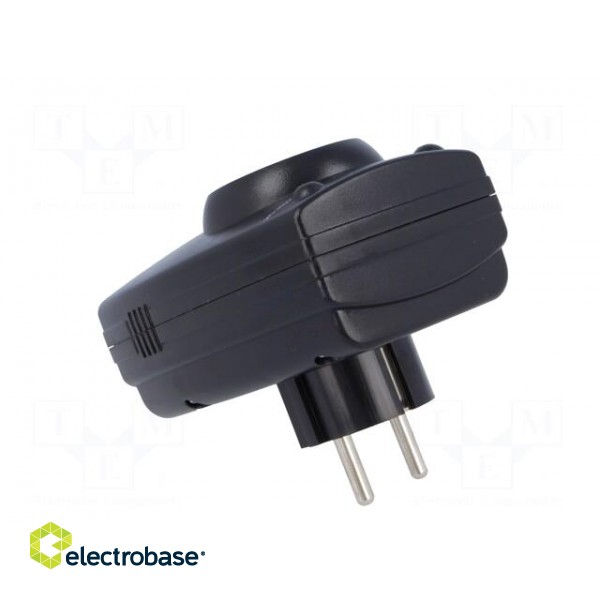 Plug socket strip: protective | Sockets: 1 | 250VAC | 16A | black | IP20 image 4