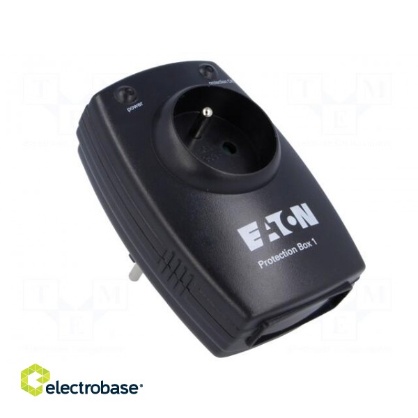 Plug socket strip: protective | Sockets: 1 | 250VAC | 16A | black | IP20 image 8