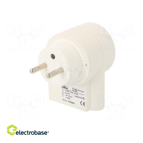 Plug socket strip: protective | Sockets: 1 | 275VAC | white | IP20 image 6