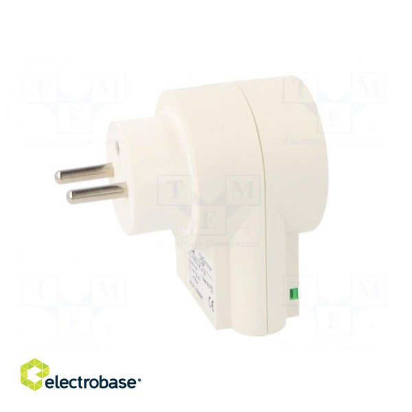 Plug socket strip: protective | Sockets: 1 | 275VAC | white | IP20 paveikslėlis 7