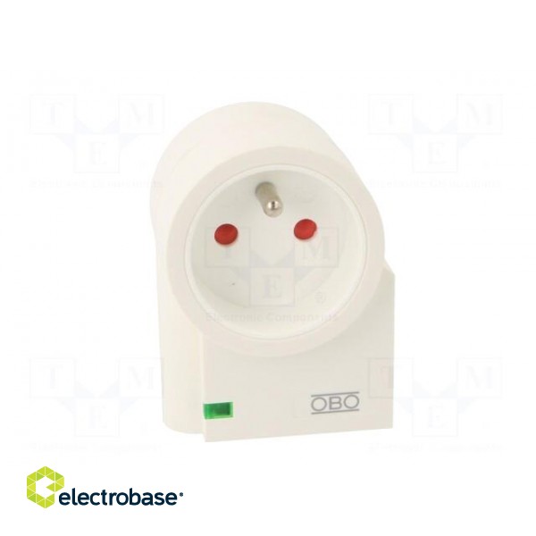 Plug socket strip: protective | Sockets: 1 | 275VAC | white | IP20 image 9