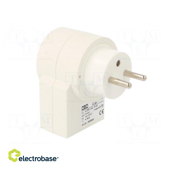 Plug socket strip: protective | Sockets: 1 | 275VAC | white | IP20 image 4