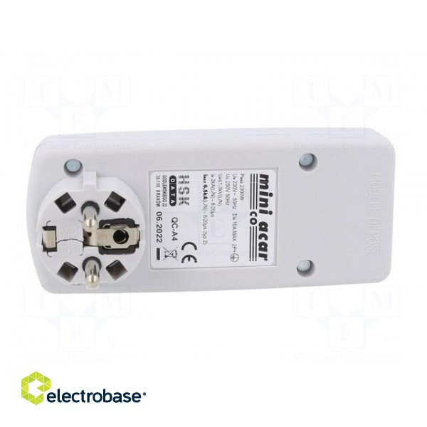 Plug socket strip: protective | Sockets: 2 | 230VAC | 10A | white image 5