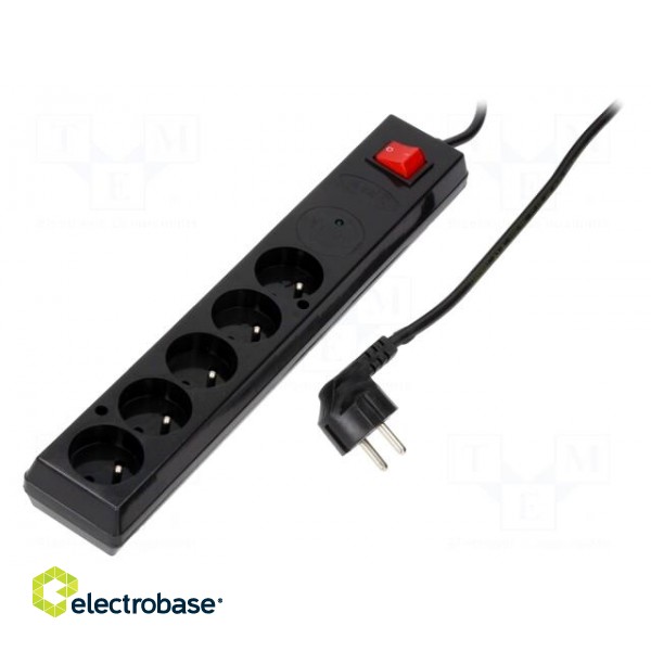 Plug socket strip: protective | Sockets: 5 | 230VAC | 10A