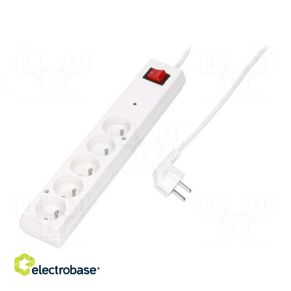 Plug socket strip: protective | Sockets: 5 | 230VAC | 10A