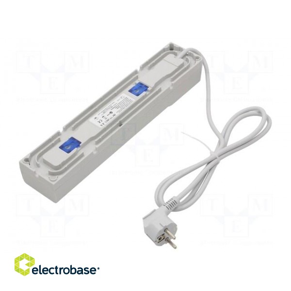 Plug socket strip: protective | Sockets: 5 | 250VAC | 10A | grey | 1.5m image 2