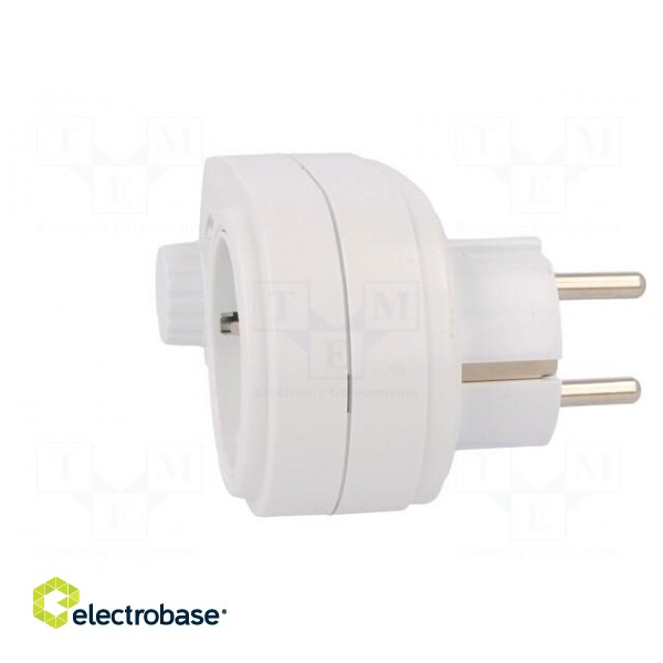 Plug socket strip: supply | 16A | white | 230VAC | Sockets: 1 фото 3