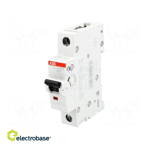 Circuit breaker | 230VAC | Inom: 10A | Poles: 1 | DIN | Charact: B | 10kA image 1
